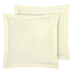 Laura Ashley® Hedy European Pillow Shams in Yellow (Set of 2)