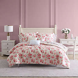 Betsey Johnson® Wild Love 5-Piece Reversible Twin Comforter Bonus Set in Pink