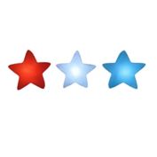H for Happy&trade; 5-Inch LED Assorted Americana Star Decoration