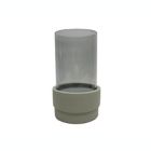 Alternate image 0 for Studio 3B&trade; Smoked Glass and Concrete Hurricane Pillar Candle Holder