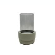 Studio 3B&trade; 5-Inch Glass and Concrete Hurricane Votive Candle Holder