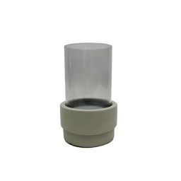 Studio 3B™ 5-Inch Glass and Concrete Hurricane Votive Candle Holder