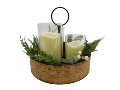 Bee &amp; Willow&trade; 9-Inch Birch Base Centerpiece with LED Candles