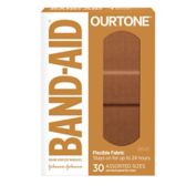 Band-Aid&reg; 30-Count Brand Ourtone&trade; Adhesive Bandages in BR45