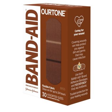 Band-Aid&reg; 30-Count Brand Ourtone&trade; Adhesive Bandages in BR55. View a larger version of this product image.