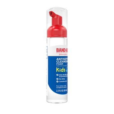 Band-Aid&reg; 2.3 fl. oz. Kids' Antiseptic Cleansing Foam. View a larger version of this product image.