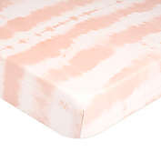 Crane Parker Tie-Dye Crib Sheet in Pink/White