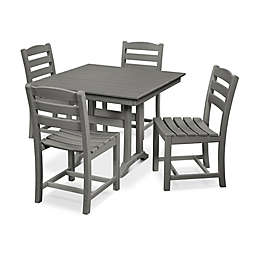 POLYWOOD® La Casa Café 5-Piece Farmhouse Trestle Side Chair Dining Set