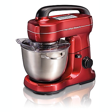Hamilton Beach&reg; Stand Mixer in Red with 4 qt. Stainless Steel Bowl. View a larger version of this product image.
