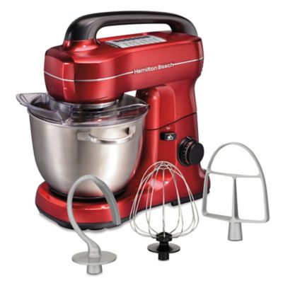 Hamilton Beach Stand Mixer In Red With 4 Qt. Stainless Steel Bowl