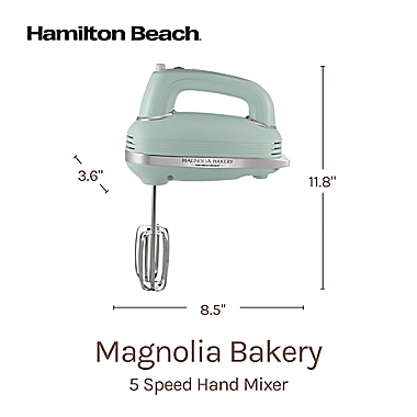 Hamilton Beach&reg; Magnolia Bakery 5 Speed Hand Mixer in Light Green. View a larger version of this product image.