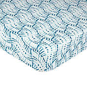 Crane Caspian Indigo Fitted Crib Sheet in Blue/White