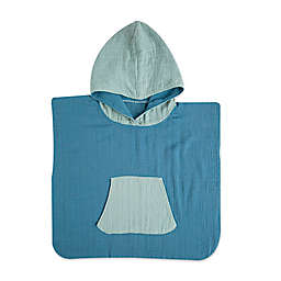 Crane Baby Poncho/Hooded Towel Combo in Blue