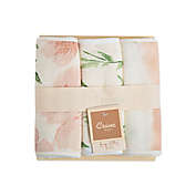Crane Baby 3-Pack Parker Floral Burp Cloths in Pink/White