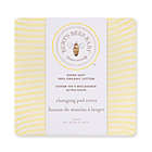 Alternate image 1 for Burt&#39;s Bees Baby&reg; Bee Essentials Stripe Organic Cotton Changing Pad Cover