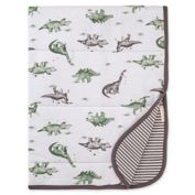 Burt's Bees Baby&reg; Happy Herbivores Organic Cotton Reversible Blanket in Cloud