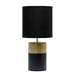 Simple Designs Two-Toned Table Lamp in Black/Gold