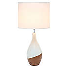 Alternate image 2 for Simple Designs Strikers Table Lamp in Wood/White