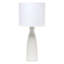 Simple Designs Alsace Bottle Table Lamp in Off White