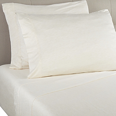 Studio 3B&trade; Jersey Modal Queen Sheet Set in Heather Cream. View a larger version of this product image.