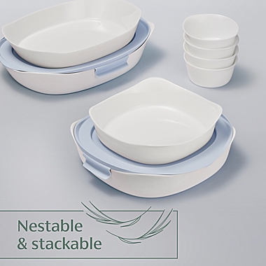 Rubbermaid&reg; DuraLite&trade; 4-Piece Rectangle Baking Dish Set with Lids. View a larger version of this product image.