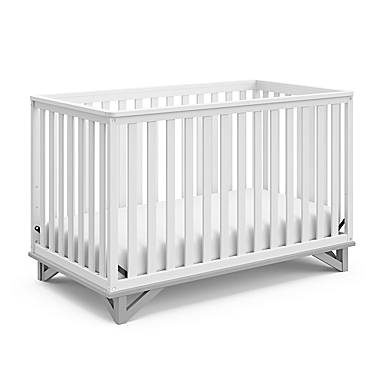 Storkcraft&trade; Santa Monica 5-in-1 Convertible Crib in White/Grey. View a larger version of this product image.