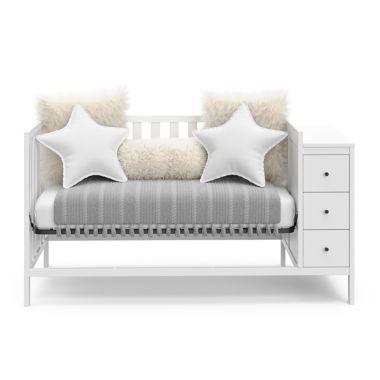 Storkcraft&trade; Malibu 3-in-1 Customizable Convertible Storage Crib in White. View a larger version of this product image.