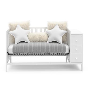 Storkcraft&trade; Malibu 3-in-1 Customizable Convertible Storage Crib in White. View a larger version of this product image.