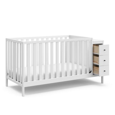 Storkcraft&trade; Malibu 3-in-1 Customizable Convertible Storage Crib in White. View a larger version of this product image.