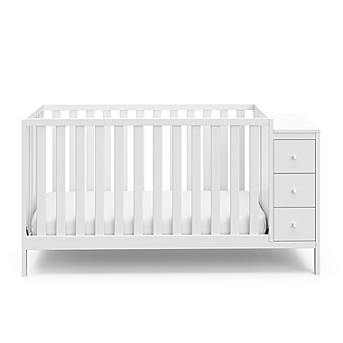 Storkcraft&trade; Malibu 3-in-1 Customizable Convertible Storage Crib in White. View a larger version of this product image.