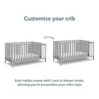 Alternate image 6 for Storkcraft&trade; Malibu 3-in-1 Customizable Convertible Storage Crib in Grey/White