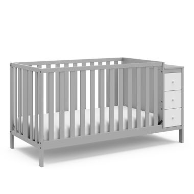 Storkcraft&trade; Malibu 3-in-1 Customizable Convertible Storage Crib in Grey/White. View a larger version of this product image.