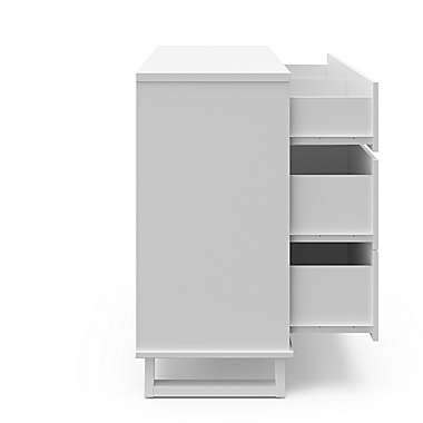 Storkcraft&reg; Modern 6-Drawer Double Dresser in White. View a larger version of this product image.