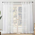 Alternate image 5 for No. 918&reg; Amina Open Weave Indoor/Outdoor Sheer 96-Inch Tab Top Curtain Panel in White (Single)