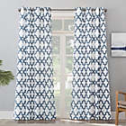 Alternate image 5 for Sun Zero&reg; Ria Trellis Indoor/Outdoor UV Protectant 84-Inch Curtain Panel in Indigo (Single)
