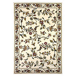 HomeRoots Floral Vine 5'3 x 7'7 Area Rug in Ivory