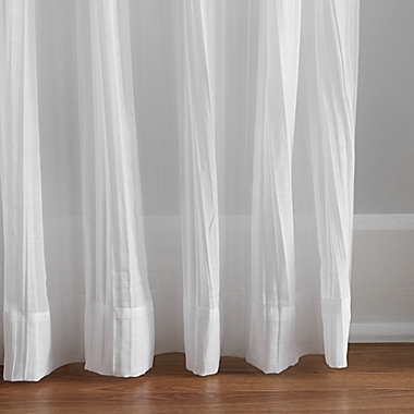 Elrene Home Fashions&reg; Jolie 84-Inch Tie Top Sheer Window Curtain Panel in White (Single). View a larger version of this product image.