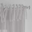 Alternate image 1 for Elrene Home Fashions&reg; Jolie 108-Inch Tie Top Sheer Window Curtain Panel in Grey (Single)