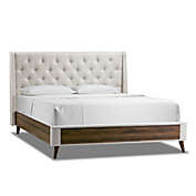 Glamour Home&trade; Arlo Upholstered Platform Bed in Beige