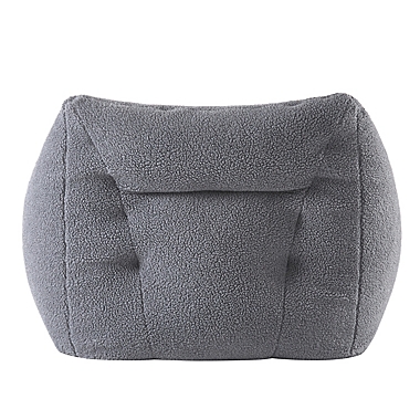 Simply Essential&trade; Sherpa Bean Bag Chair in Grey. View a larger version of this product image.