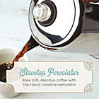 Alternate image 6 for Farberware Classic 12-Cup Stovetop Coffee Percolator in Stainless Steel/Blue