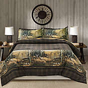 Sheets Whitetail Deer Trophy Buck 8 PCS Comforter Pillow Shams & Bedskirt Set. 