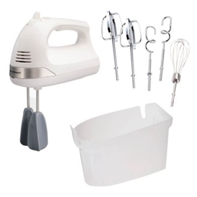 Hamilton Beach 6 Speed Hand Mixer With Easy Clean Beaters In White