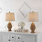 Alternate image 3 for JONATHAN Y Margie Wicker 20.5&quot; Bohemian Rustic Iron LED Table Lamp in Natural/Beige