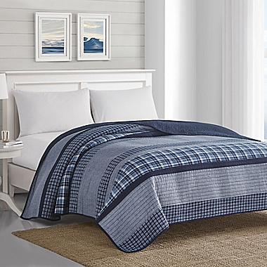Nautica&reg; Adelson Full/Queen Quilt in Navy. View a larger version of this product image.