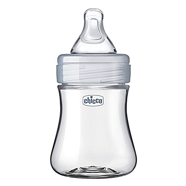 ChiccoDuo&reg; 5 oz. Hybrid Baby Bottle with Invinci-Glass&trade; in Clear/Grey. View a larger version of this product image.