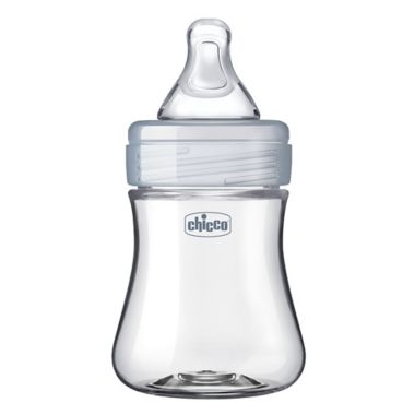 ChiccoDuo&reg; 5 oz. Hybrid Baby Bottle with Invinci-Glass&reg; in Clear/Grey. View a larger version of this product image.
