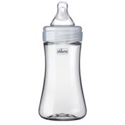 ChiccoDuo&reg; 9 oz. Hybrid Baby Bottle with Invinci-Glass&reg; in Clear/Grey