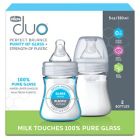 Alternate image 1 for ChiccoDuo&reg; 5 oz. 2-Pack Hybrid Baby Bottles with Invinci-Glass&reg; in Clear/Grey