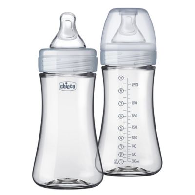 ChiccoDuo&trade;  9 oz. 2-Pack Hybrid Baby Bottles with Invinci-Glass&trade;